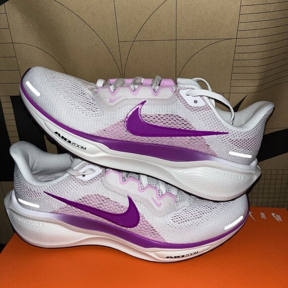 NEW Nike Air Zoom Pegasus 41 ‘White Hyper Violet’ FD2723 103 Women Size 8 - Picture 1 of 7